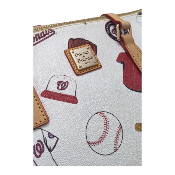 Dooney & Bourke MLB Washington Nationals Baseball‎ Large Tote Handbag Purse Bag - Picture 2 of 9